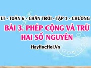 Cách cộng trừ hai số nguyên cùng dấu, khác dấu, quy tắc...